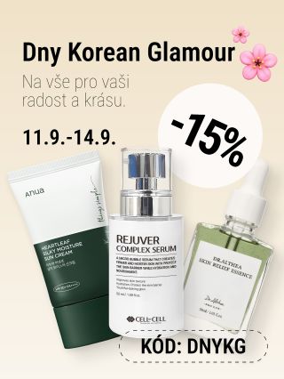 Dny Korean Glamour jsou tu! 🌸 Dopřejte si radost a krásu s korejskou kosmetikou, kterou milujete. Pouze od 11. 9. do 14....