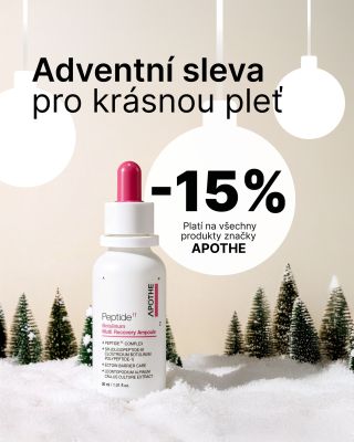 Třetí adventní neděle je tady a s ní sleva 15 % na APOTHE ✨ Udělejte si radost a objevte péči, která vaší pleti opravdu...