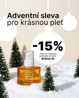 Druhá adventní neděle ve znamení slev ✨ Všechny produkty British M teď pořídíte se slevou -15 % a vaše vlasy vám poděkují....